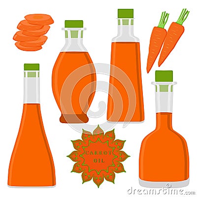 The theme bottles oil Vector Illustration