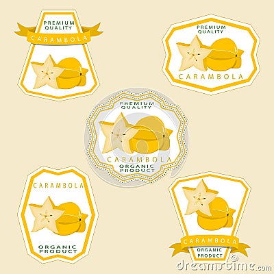 The theme carambola Vector Illustration