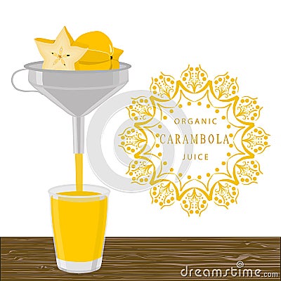 The theme carambola Vector Illustration