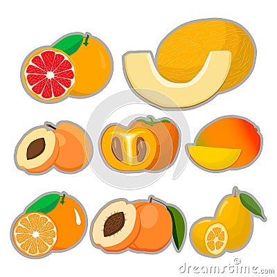 The theme fruits Vector Illustration