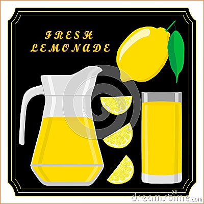 The theme lemonade Vector Illustration