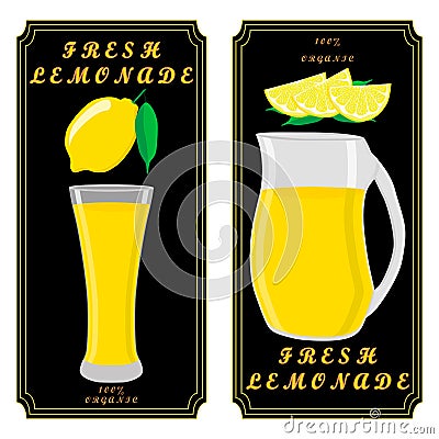 The theme lemonade Vector Illustration