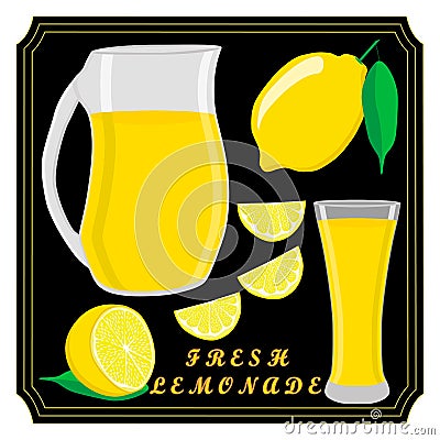 The theme lemonade Vector Illustration