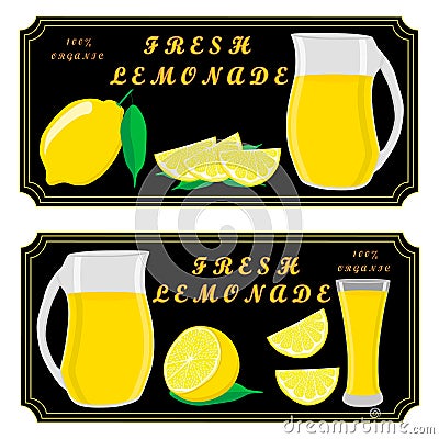 The theme lemonade Vector Illustration