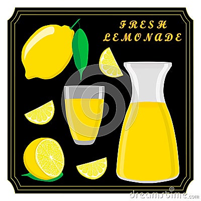 The theme lemonade Vector Illustration