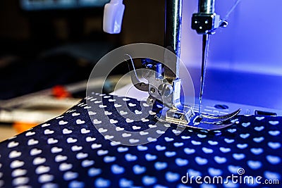 The theme of needlework , sewing, dressmaking, sewing machine Stock Photo