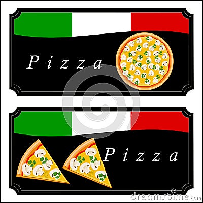 The theme pizza Vector Illustration