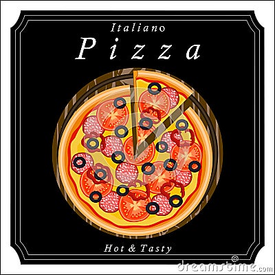 The theme pizza Vector Illustration