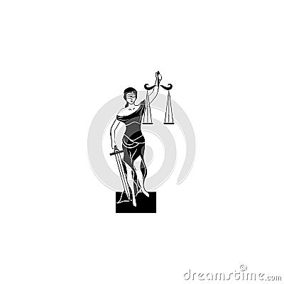 Themis icon symbol sign Stock Photo