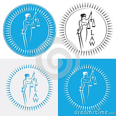 Themis with scales Vector Illustration