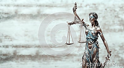 Themis Statue Justice Scales Law Lawyer Business Concept Stock Photo