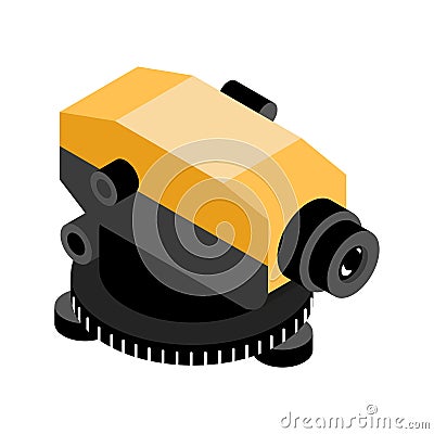 Theodolite Isometric Icon Vector Illustration