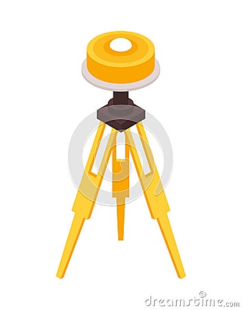 Theodolite Isometric Icon Vector Illustration