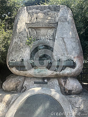 Theodore Judah Monument in Sacramento, California Editorial Stock Photo