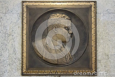 Theodore Roosevelt Plaque Stock Photo