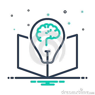 Mix icon for Theories, method and idea Stock Photo