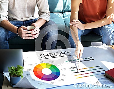 Theory Graphic Chart Color Scheme Concept Stock Photo