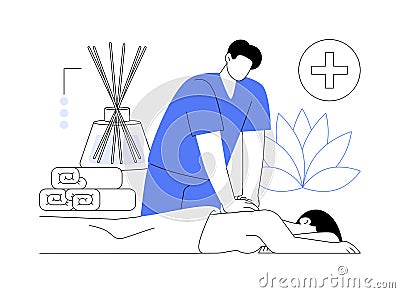 Therapeutic massage abstract concept vector illustration. Vector Illustration