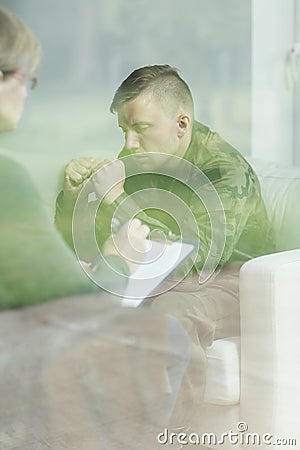 Therapy of psychical trauma Stock Photo