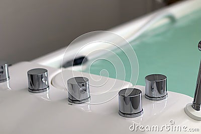 Therapy tub. Galvanic bath tub. Electrotherapy. Stock Photo