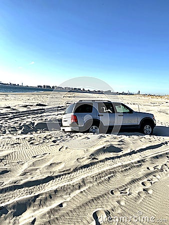 Reckless driving breezy point offshore new york Stock Photo