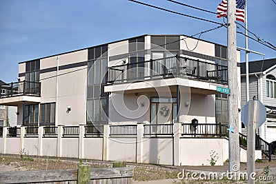 Breezy point home queens new york oceanfront private beach Editorial Stock Photo