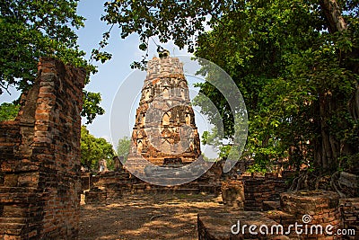 Ayutthaya, the ancient city of Thailan Stock Photo