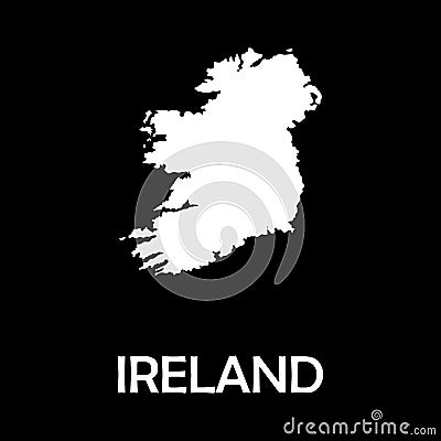 There is a map of Ireland country Vector Illustration