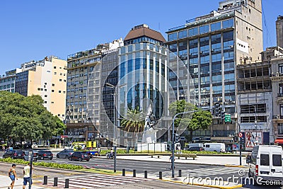 Buenos Aires, Argentina, monument to don Quixote. Editorial Stock Photo