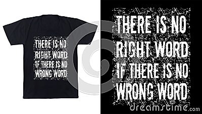 There is no right word if there is no wrong word Vector Illustration