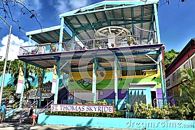 St thomas us virgin islands skyride entrance Editorial Stock Photo