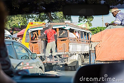 Public transport in Stone Town on Zanzibar. Tanzania Editorial Stock Photo