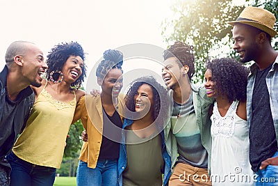 Theres never a dull moment with friends. friends spending time together outdoors. Stock Photo