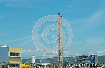 Power plant in Germany. Fossil fuel burning Editorial Stock Photo