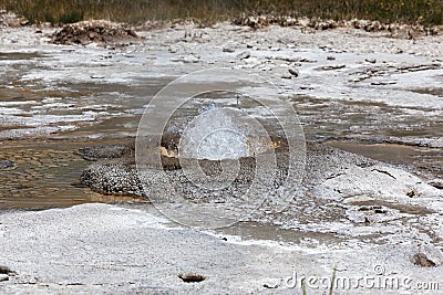 Thermal Splash at Yellowstone National Park Stock Photo