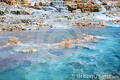 Thermal springs San Filippo Stock Photo