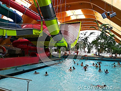Therme Bucharest - Galaxy area Editorial Stock Photo