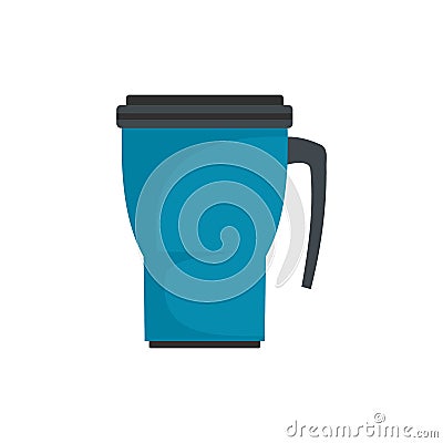 Thermo cup icon, flat style Vector Illustration