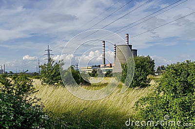 Thermoelectric power plant Sofia Iztok Stock Photo