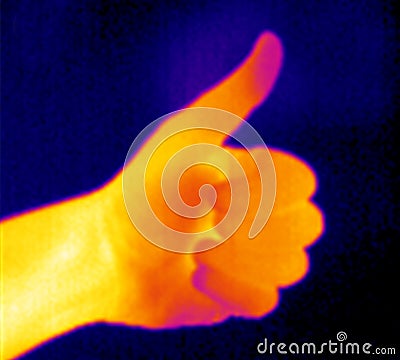 Thermograph-Thumb up Stock Photo