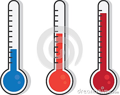 Thermometer Colors Vector Illustration