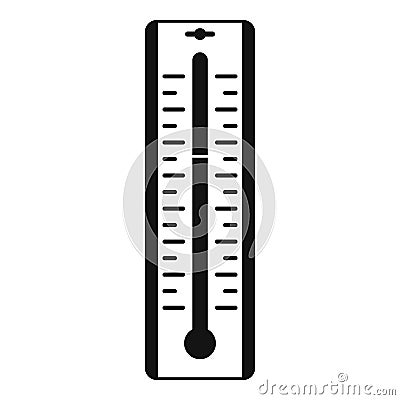 Thermometer with degrees icon, simple style Vector Illustration