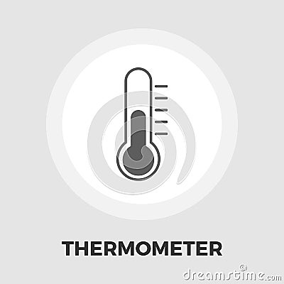 Thermometer flat icon Vector Illustration