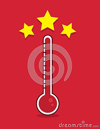 Thermometer Goal Met Vector Illustration