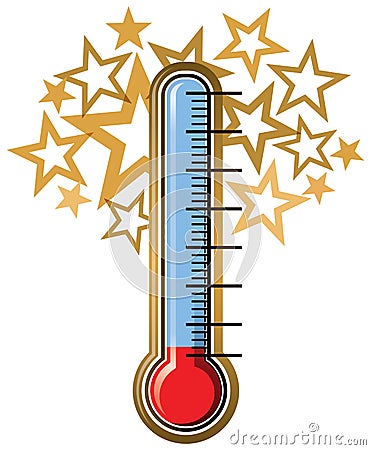 Thermometer Goal Vector Illustration