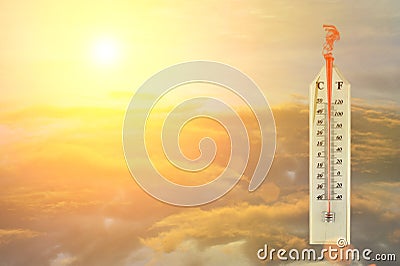 Thermometer heat Stock Photo