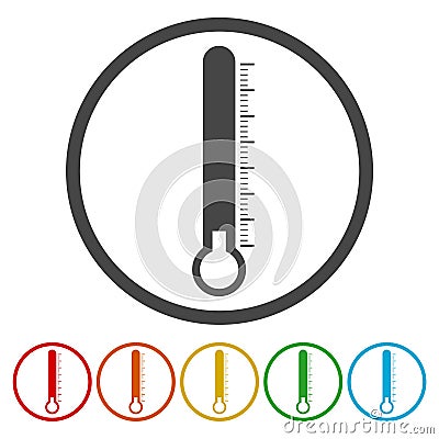Thermometer icon cold Vector Illustration