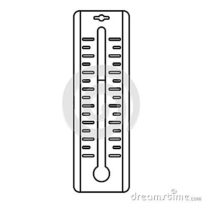 Thermometer icon, outline style Vector Illustration