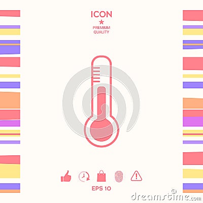 Thermometer icon. symbol Vector Illustration