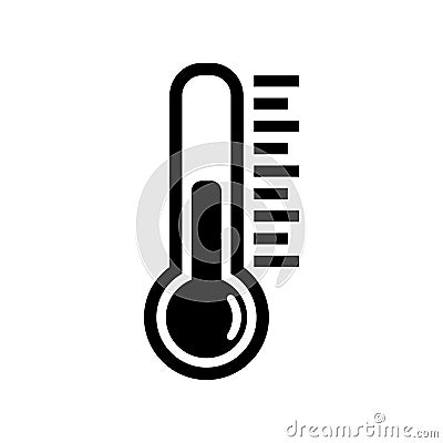 Thermometer icon or temperature symbol, vector and illustration Vector Illustration